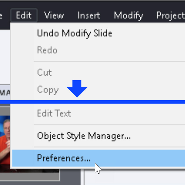 Adobe Captivate Project Preferences
