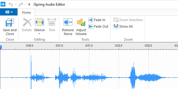 iSpring Audio Editor example